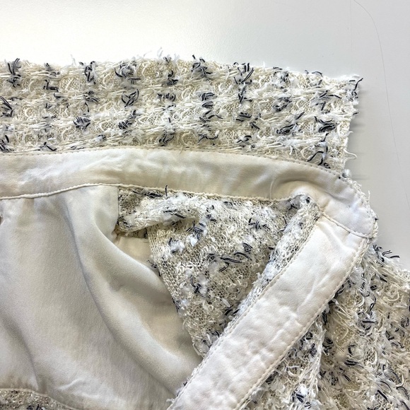 St. John Cream Boucle Knit Textured Sheer Shirt / Jacket sz 12 old money preppy - Picture 16 of 16